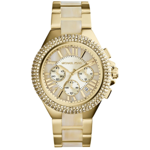 Michael Kors Women’s Quartz Two Tone Stainless Steel Champagne Dial 43mm Watch MK5902