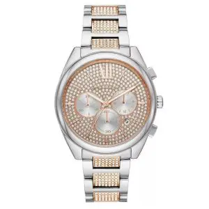 Michael Kors Women's Quartz Two-tone Stainless Steel Rose Gold Dial 42mm Watch MK7098