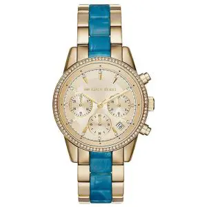 Michael Kors Women's Quartz Two-tone Stainless Steel Gold Dial 39mm Watch MK6328