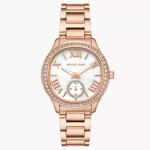 Michael Kors Women's Quartz Rose Gold Stainless Steel Mother Of Pearl Dial 38mm Watch MK4806