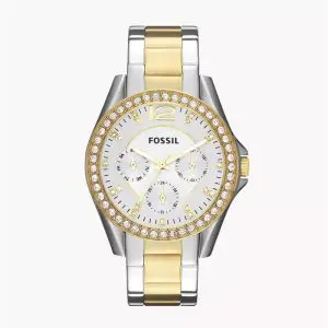 Fossil Women’s Quartz Two-Tone Stainless Steel Silver Dial 38mm Watch ES3204 (Like New)