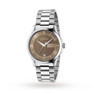 Gucci Women's Quartz Stainless Steel Grey Dial 27mm Watch YA126522