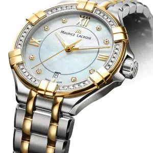 Alternative view of Maurice Lacroix Women’s Quartz Swiss Made Two Tone Stainless Steel White Mother Of Pearl Dial 35mm Watch A11006-DY503-171-1