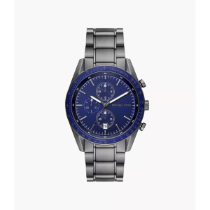 Michael Kors Men’s Chronograph Quartz Grey Stainless Steel Blue Dial 42mm Watch MK9111