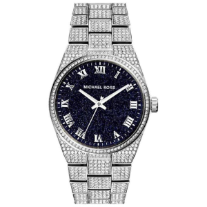 Michael Kors Women’s Quartz Stainless Steel Black Crystal Pave Dial 38mm Watch MK6089