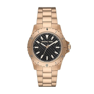 Michael Kors Women’s Quartz Beige Gold Stainless Steel Black Dial 40mm Watch MK9140