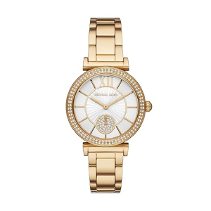 Michael Kors Women’s Quartz Gold Stainless Steel White Dial 40mm Watch MK4615