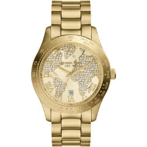 Michael Kors Women’s Quartz Gold Stainless Gold Dial 43mm Watch MK5959 (Like New)
