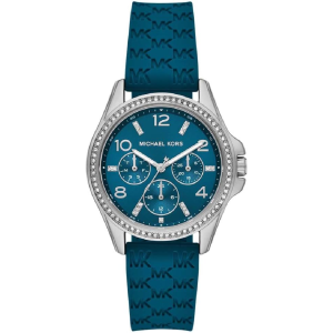 Michael Kors Women’s Chronograph Quartz Blue Silicone Strap Blue Dial 36mm Watch MKO1004
