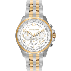 Michael Kors Men’s Chronograph Quartz Stainless Steel White Dial 44mm Watch MK9126
