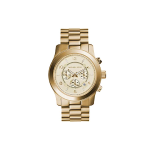 Michael Kors Men’s Chronograph Quartz Gold Stainless Steel Gold Dial 45mm Watch MK8077