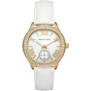 Michael Kors Women’s Quartz White Leather Strap White Dial 38mm Watch MK4818