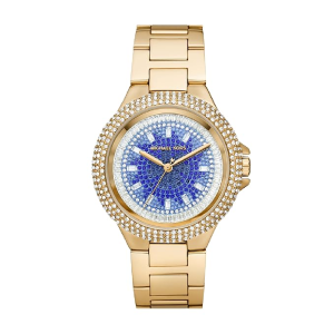 Michael Kors Women’s Quartz Gold Stainless Steel Blue Pave Dial 43mm Watch MK7341