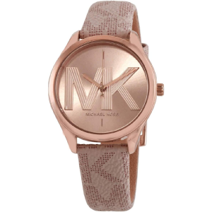 Michael Kors Women's Quartz Rose Gold Leather Strap Rose Gold Dial 37mm Watch MK2879