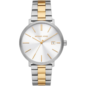 Michael Kors Men's Quartz Two-Tone Stainless Steel Silver Dial 42mm Watch MK9134