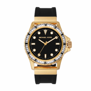 Michael Kors Women's Quartz Black Silicone Strap Black Dial 42mm Watch MK7440