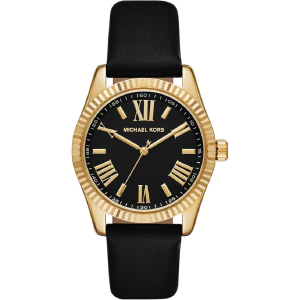 Michael Kors Women's Quartz Black Leather Strap Black Dial 38mm Watch MK4748 (Like New)