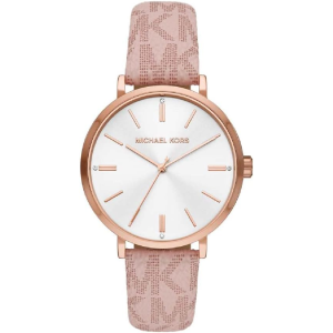 Michael Kors Women's Quartz Pink PVC Strap White Dial 40mm Watch MK2947