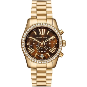 Michael Kors Women's Chronograph Quartz Stainless Steel Brown Dial 38mm Watch MK7276