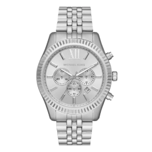 Michael Kors Men's Chronograph Quartz Stainless Steel Silver Dial 44mm Watch MK8789