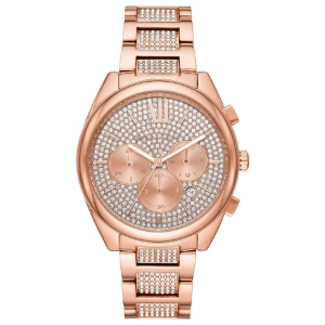Michael Kors Women's Chronograph Quartz Stainless Steel Rose Gold Dial 40mm Watch MK7178
