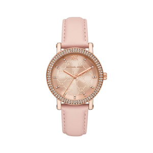 Michael Kors Women's Quartz Rose Gold Leather Strap Rose Gold Dial 38mm Watch MK2987
