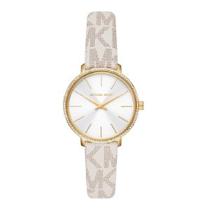 Michael Kors Women’s Quartz White PVC Strap White Dial 32mm Watch MK1037