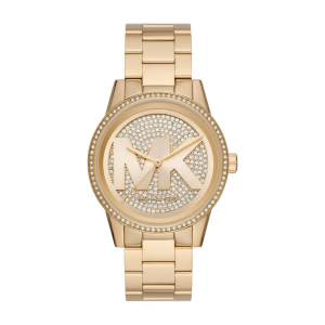 Michael Kors Women’s Gold Stainless Steel Gold Pave Dial 41mm Watch MK6862