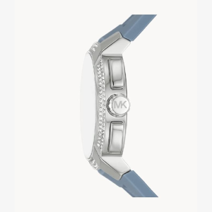 Alternative view of Michael Kors Women's Quartz Blue Silicone Strap Silver Dial 42mm Watch MK7220