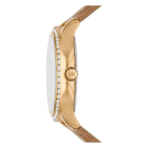 Alternative view of Michael Kors Women’s Quartz Brown Leather Strap Mother Of Pearl Dial 38mm Watch MK4819