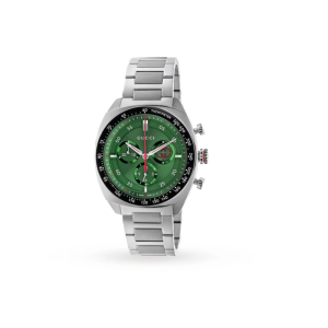 Gucci Men’s Swiss Made Quartz Silver Stainless Steel Green Dial 41mm Watch YA142318 Brand New