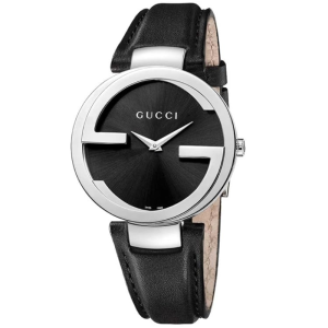 Gucci women's Quartz Black Leather Strap Dial 37mm Watch YA133301