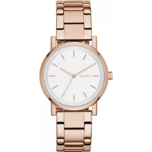 DKNY Women’s Quartz Rose Gold Stainless Steel White Dial 34mm Watch NY2344 (Without Tag)