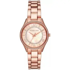 Michael Kors Women’s Quartz Rose Gold Stainless Steel Rose Gold Mother Of Pearl Dial 33mm Watch MK4491