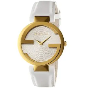 Gucci Women’s Quartz Swiss Made White Leather White Dial 37mm Watch YA133327