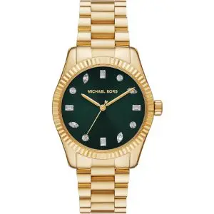 Michael Kors Women's Quartz Gold Stainless Steel Green Dial 38mm Watch MK7449 (Without Tag)