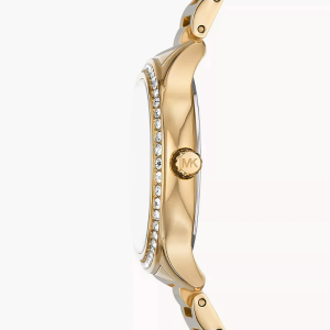 Alternative view of Michael Kors Women’s Chronograph Quartz Gold Stainless Steel Mother Of Pearl Dial 38mm Watch MK4805