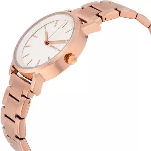 DKNY Women’s Quartz Rose Gold Stainless Steel White Dial 34mm Watch NY2344 (Without Tag)