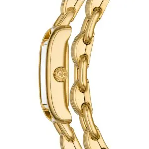 Tory Burch Women’s Quartz Gold Wrap Stainless Steel Beige Dial 28mm Watch TBW1067