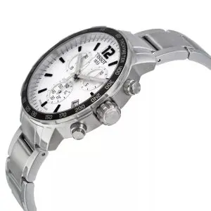 TISSOT Men’s Chronograph Quartz Swiss Made Silver Stainless Steel Silver Sunray Dial 42mm Watch T095.417.11.037.00