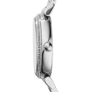 Michael Kors Women's Quartz Silver Stainless Steel Crystel & Mother Of Pearl Dial 37mm Watch MK3355