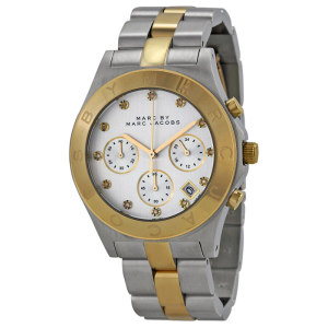 Marc by Marc Jacobs Women's Chronograph Quartz Stainless Steel Silver Dial 41mm Watch MBM3177