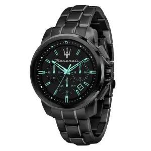 Maserati Successo Aqua Edition Men’s Chronograph Quartz Black Stainless Steel Black Dial 45mm Watch R8873644003