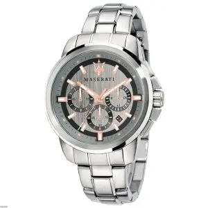Maserati Men’s Chronograph Quartz Silver Stainless Steel Grey Dial 44mm Watch R8873621004