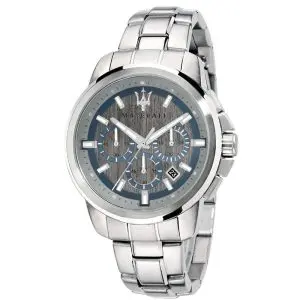 Maserati Men’s Chronograph Quartz Silver Stainless Steel Grey Dial 44mm Watch R8873621006