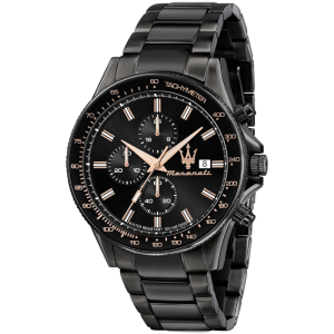 Maserati Men’s Chronograph Quartz Stainless Steel Black Dial 45mm Watch R8873640011