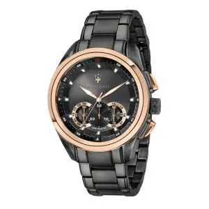 Maserati Men’s Chronograph Quartz Black Stainless Steel Black Dial 45mm Watch R8873612016