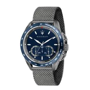 Maserati Men’s Chronograph Quartz Grey Stainless Steel Blue Dial 45mm Watch R8873612009
