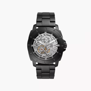 Fossil Men’s Automatic Black Stainless Steel Clear Dial 45mm Watch BQ2426 (Without Tag)