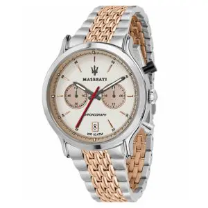 Maserati Men’s Chronograph Quartz Two-Tone Stainless Steel White Dial 42mm Watch R8873638002